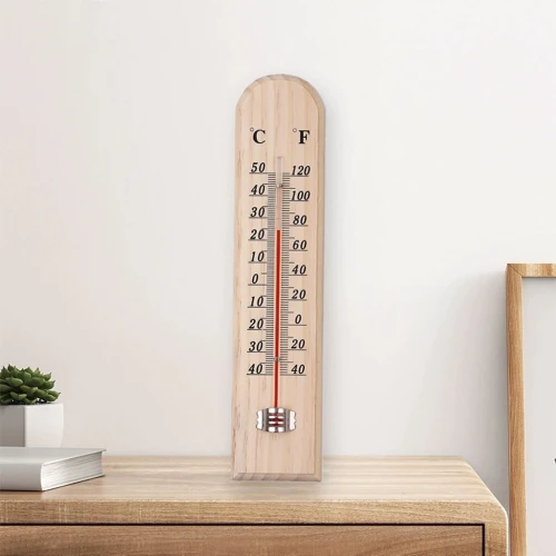 Thermomètre Décoratif Bois 25 cm  Intérieur & Extérieur