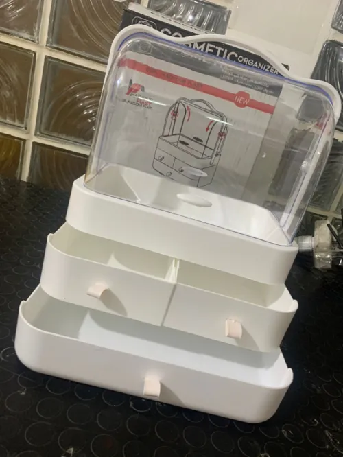 Boîte De Rangement Pour Maquillage Et Cosmétiques Avec 3 Tiroirs