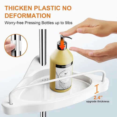 Rangement de Douche en Coin - Étagère 4 Étages Extensible 320 cm