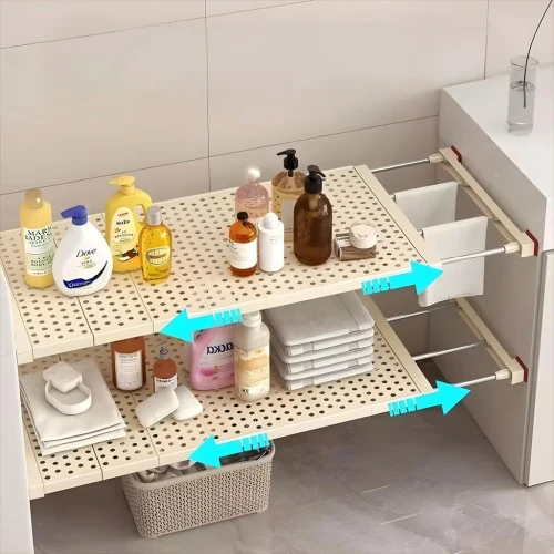 Organisateur de Placard Extensible  Support Télescopique Ajustable