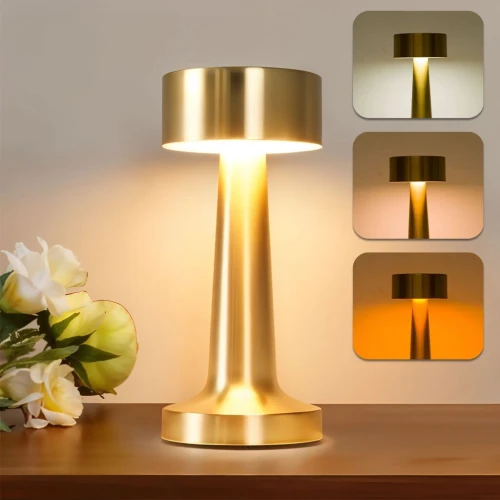 Lampe de Chevet LED Tactile à Intensité Variable 3 Modes dÉclairage