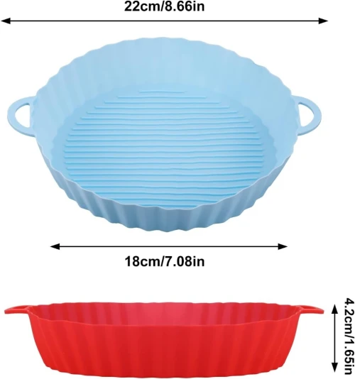 Kit 3 Moules de Cuisson en Silicone pour Friteuse Sans Huile