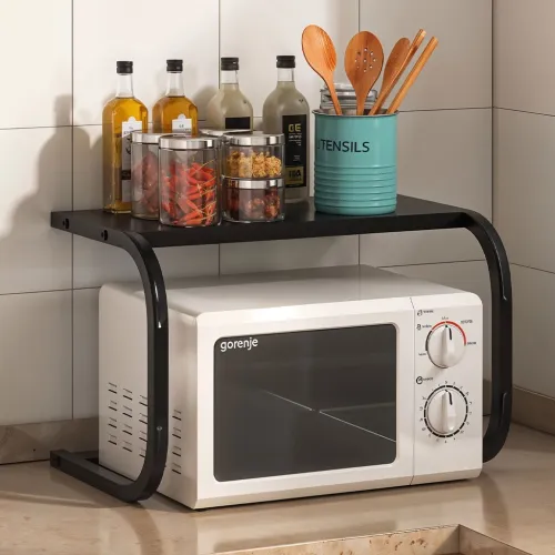 Étagère Micro-Ondes Multifonction avec Rangement Épices