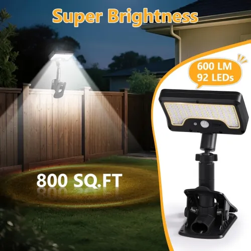 Lampe Solaire LED avec Clip  Capteur de Mouvement YX-672L-1