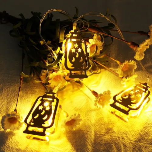 Guirlande LED Fawanis pour Décoration de Ramadan - 10 Pièces / 1,6 m