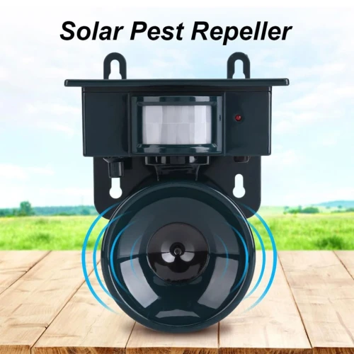 Répulsif Solaire Ultrason avec Détecteur de Mouvement - Anti Animaux & Oiseaux