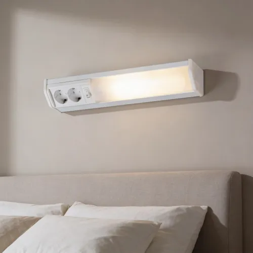 Lampe Murale 10W LED 50cm Design Linéaire avec Double Prise