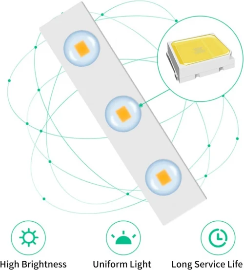 Éclairage LED pour Miroir de Maquillage  10 Ampoules avec Commande Tactile