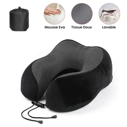 Oreiller de cou ergonomique avec connexion Bluetooth et haut-parleurs stéréo