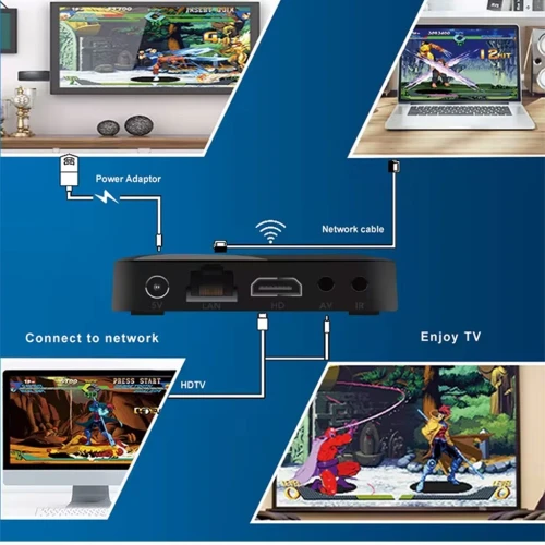 M8 Mini Portable Game Box 4K Android TV BOX Video Gaming Console 10000 Games 64GB