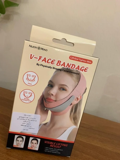 Sangle de levage du visage avec double réduction de menton