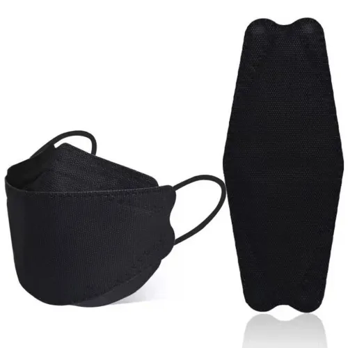 Lot de 20Pcs Bavettes 3D FFP2 à Quatre couches - علبة كمامات سوداء عالية الجودة
