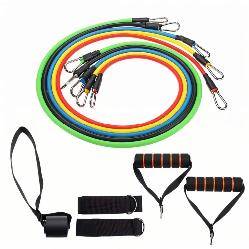 Cordes élastiques de musculation Ensemble de bandes pour sport 11Pcs (5Kg-45Kg)  طقم التدريب المنزلي