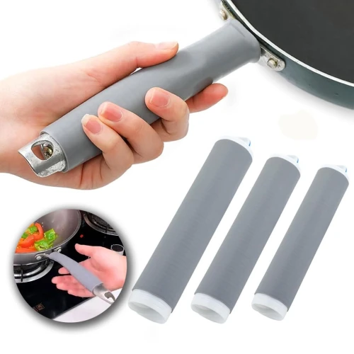 Protèges-Poignées en Silicone 3PCS  Résistants à la Chaleur pour Casseroles