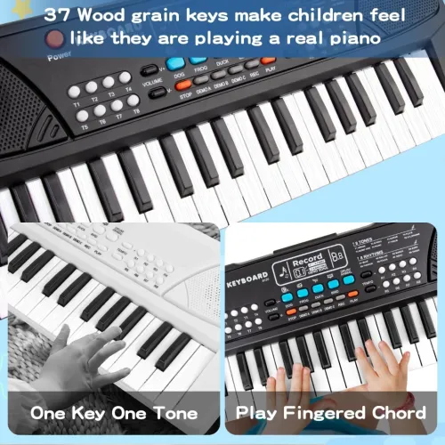 Piano Musical Éducatif pour Enfants  37 Touches + Micro