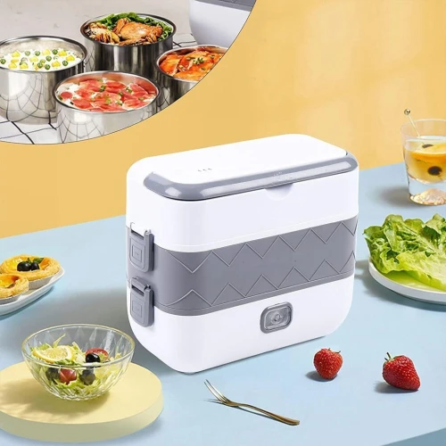 Lunch Box Électrique Chauffante  Récipients en Acier Inoxydable