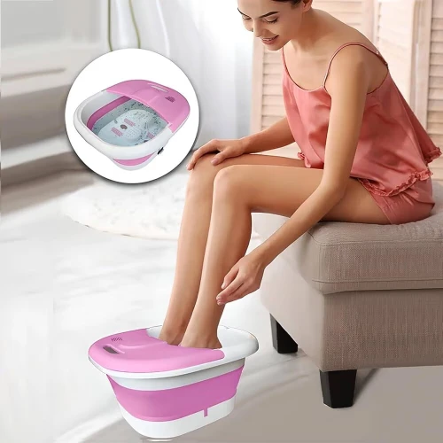 Spa de Pieds Pliable  Massage, Bulles Relaxantes et Fonction Chauffante