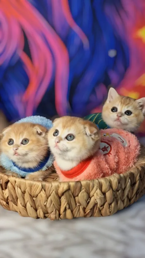 Scottish fold et british short hair