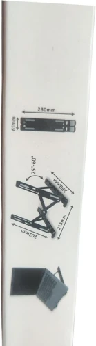 support pour ordinateur portable - Pliable - 13 à 15 pouces - Avec antidérapant - 10 positions