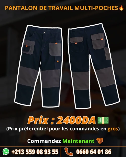  Pantalon de Travail Multi-Poches | Vente en Détail et en Gros