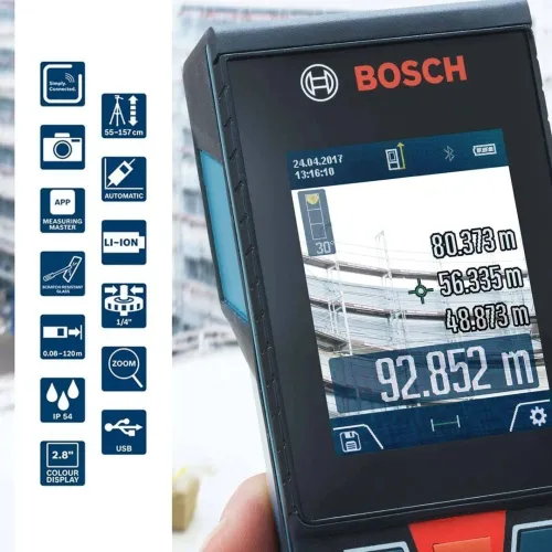Télémètre bosch glm 120c bt 150 professionnel