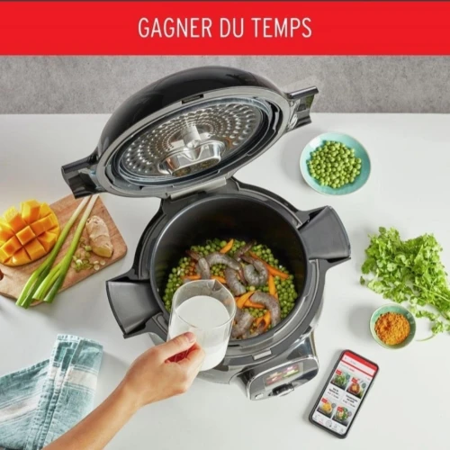 MOULINEX COOKEO+ CONNECT MULTICUISEUR INTELLIGENT 6 PROGRAMMES, 200 RECETTES 6L NOIR