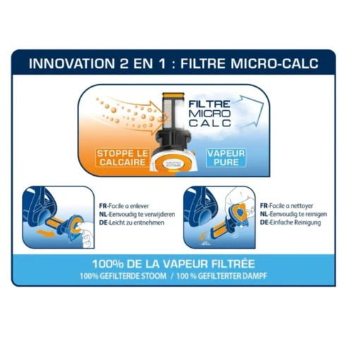 Fer À Repasser CALOR ULTIMATE PURE FV9838C0 3000W - Débit De Vapeur 60 G/Min - Filtre Anti-Calcaire