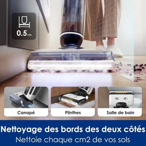 Balai Aspirateur Sans Fil Vapeur TINECO S7 Steam + 3EN1 : Aspire,Lave Et Nettoie À La Vapeur