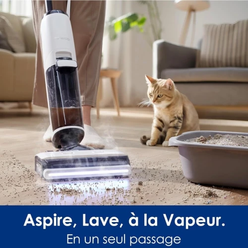 Balai Aspirateur Sans Fil Vapeur TINECO S7 Steam + 3EN1 : Aspire,Lave Et Nettoie À La Vapeur