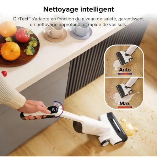 Balai Aspirateur Laveur Sans Fil Roborock Flexi Lite-17000pa - 40 Min Autonomie - Flexible-Écran LED