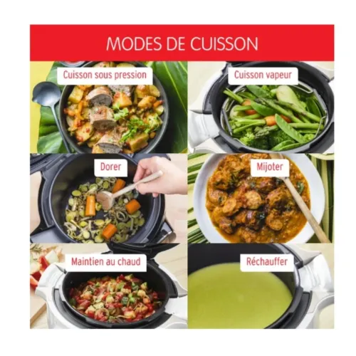 MOULINEX COOKEO+ CONNECT MULTICUISEUR INTELLIGENT 6 PROGRAMMES 200 RECETTES 6L NOIR 1600W CE867810