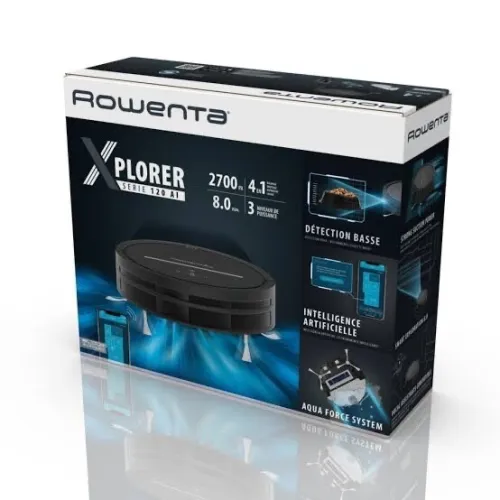 Rowenta Aspirateur Robot X-PLORER Serie 120 AI Aqua RR7875WH