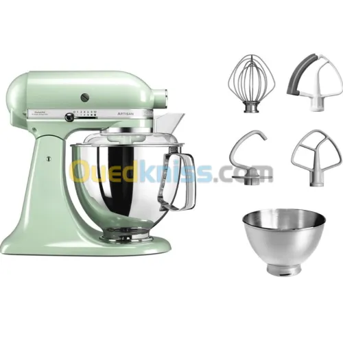 PETRIN KITCHENAID ARTISAN 4,8L DOUBLE BOL COULEUR MACARON PISTACHE