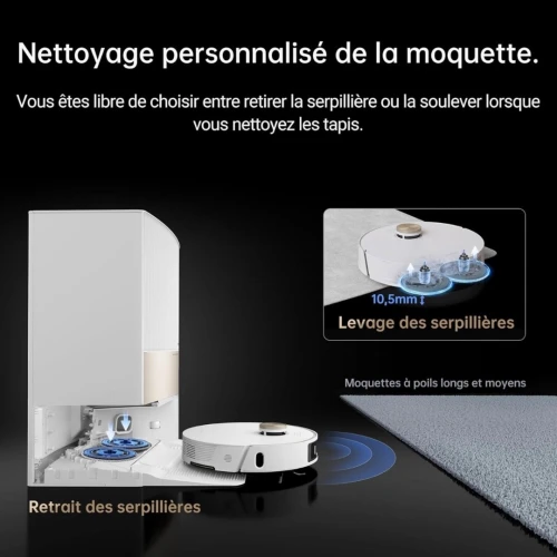 Robot Aspirateur Laveur Avec Station Dreame L20 Ultra-7000PA-260MIN Autonomie
