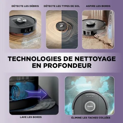 Aspirateur Robot Laveur Shark PowerDetect NeverTouch Autovidant RV2800YEEU