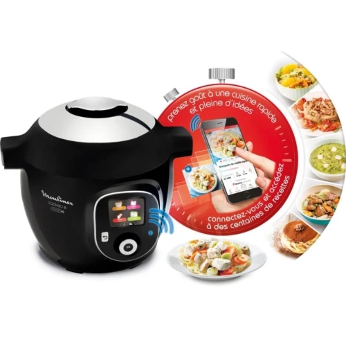 MOULINEX COOKEO+ CONNECT MULTICUISEUR INTELLIGENT 6 PROGRAMMES 200 RECETTES 6L NOIR 1600W CE867810