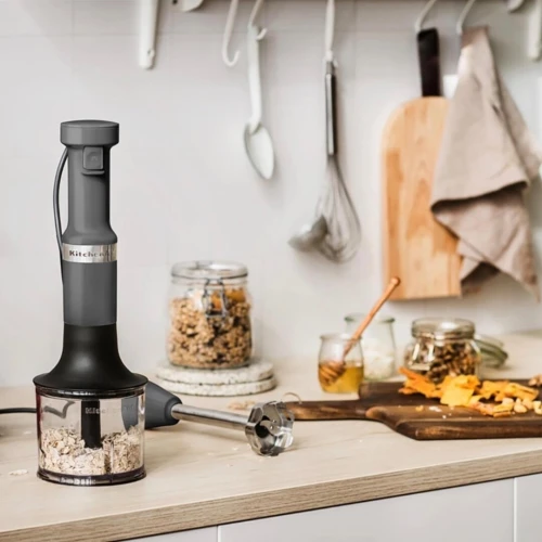 Kitchen Aid Bras Mixeur Compact Avec Fil, 180 W, Capacité: 1L + 3 Accessoires - 5KHBV83EDG