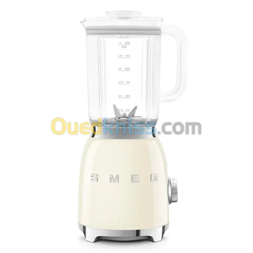 Blender SMEG Crème 800W- 4 Programmes - 1,5 Litres / 6 Tasses - BLF03CREU