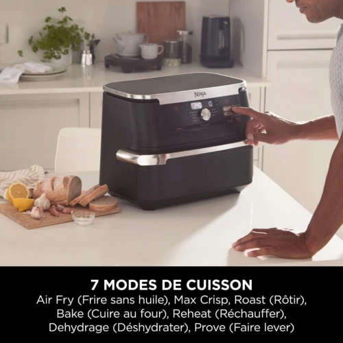 Friteuse Sans Huile Ninja AF500 10,4L - 2500w Avec Separation Du Bac En Deux Zone