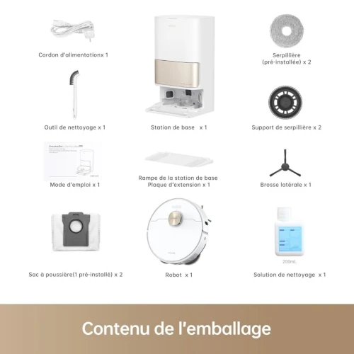 Aspirateur Robot Laveur Avec Station De Vidange DREAME L10S PRO ULTRA HEAT -7000PA-220min Autonomie