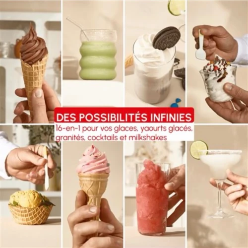 Machine A  Glaces & Boissons Glacées Moulinex Freezi 16En1 MJ803AF0