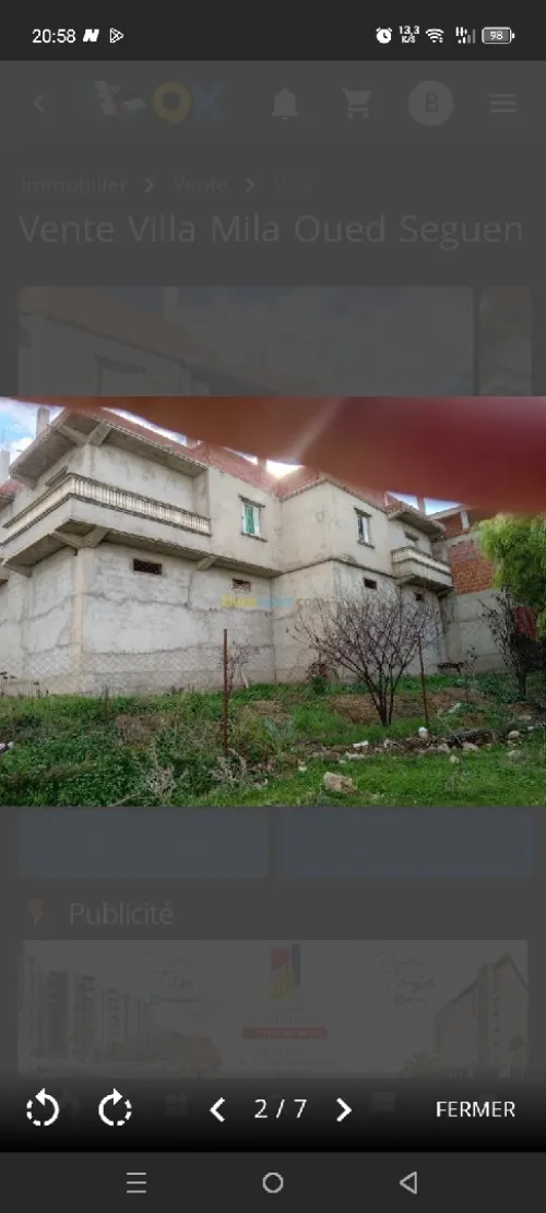 Vente Villa Mila Oued seguen