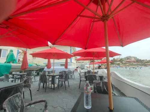 Parasol et équipement de plage et pisc