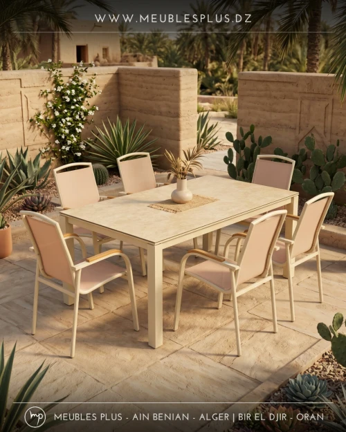 TABLE 6 CHAISES OASIS BEIGE