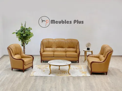 Salon 6 places cuir MOZART