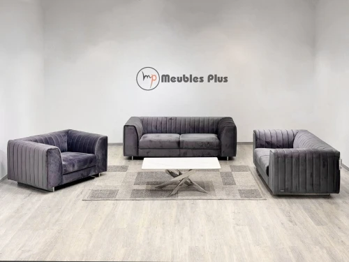 SALON 6 PLACES EN VELOURS