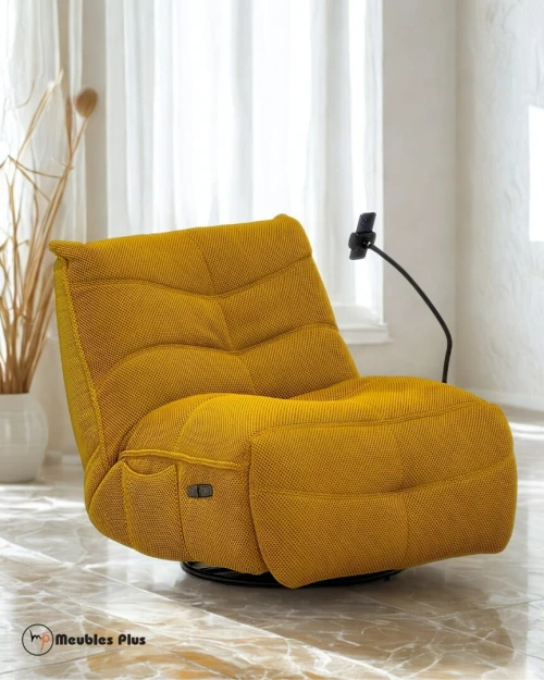 FAUTEUIL RELAX ELECTRIQUE BUBBLE JAUNE