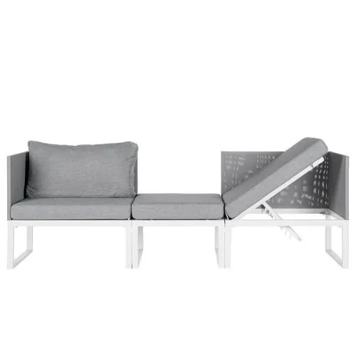 CANAPÉ JARDIN 2 PLACES AVEC TABLE BASSE + COUSSIN 