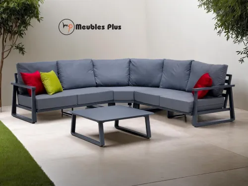 SALON ANGLE JARDIN EN ALUMINIUM