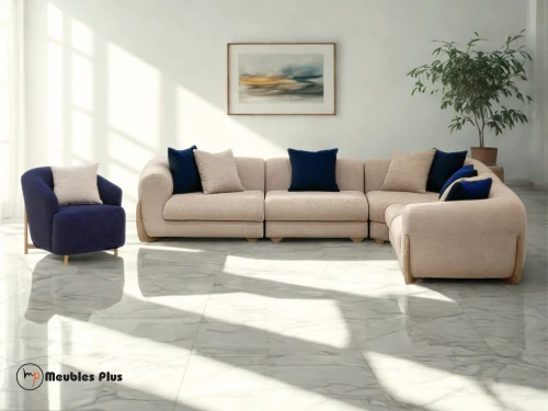 SALON D'ANGLE L + UNE PLACE FAUTEUIL BUKKLE